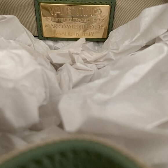 NWT Valentino Backpack Rockstud Green Leather Authentic - Picture 4 of 16